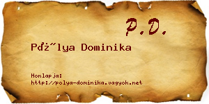 Pólya Dominika névjegykártya